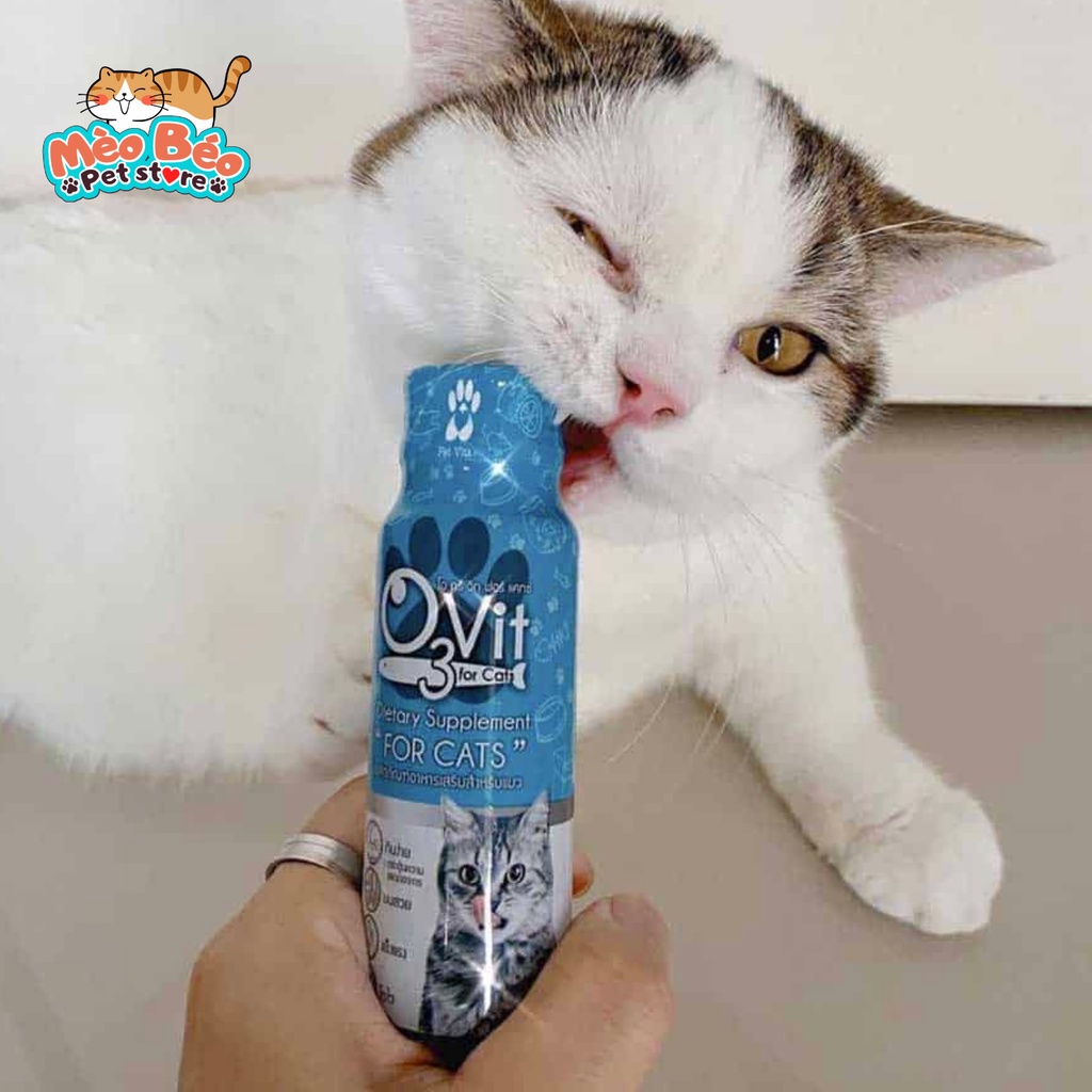Siro biếng ăn cho chó mèo O3VIT - siro ăn ngon bổ sung vitamin, đẹp lông cho thú cưng 50ml