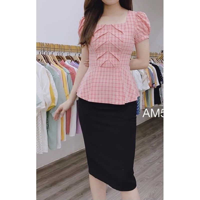 ÁO SƠ MI CÔNG SỞ PEPLUM SIÊU ĐẸP (ẢNH THẬT 100%)