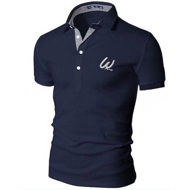 Áo thun nam ngắn tay có cổ logo W chưa bao giờ hết HOT | BigBuy360 - bigbuy360.vn