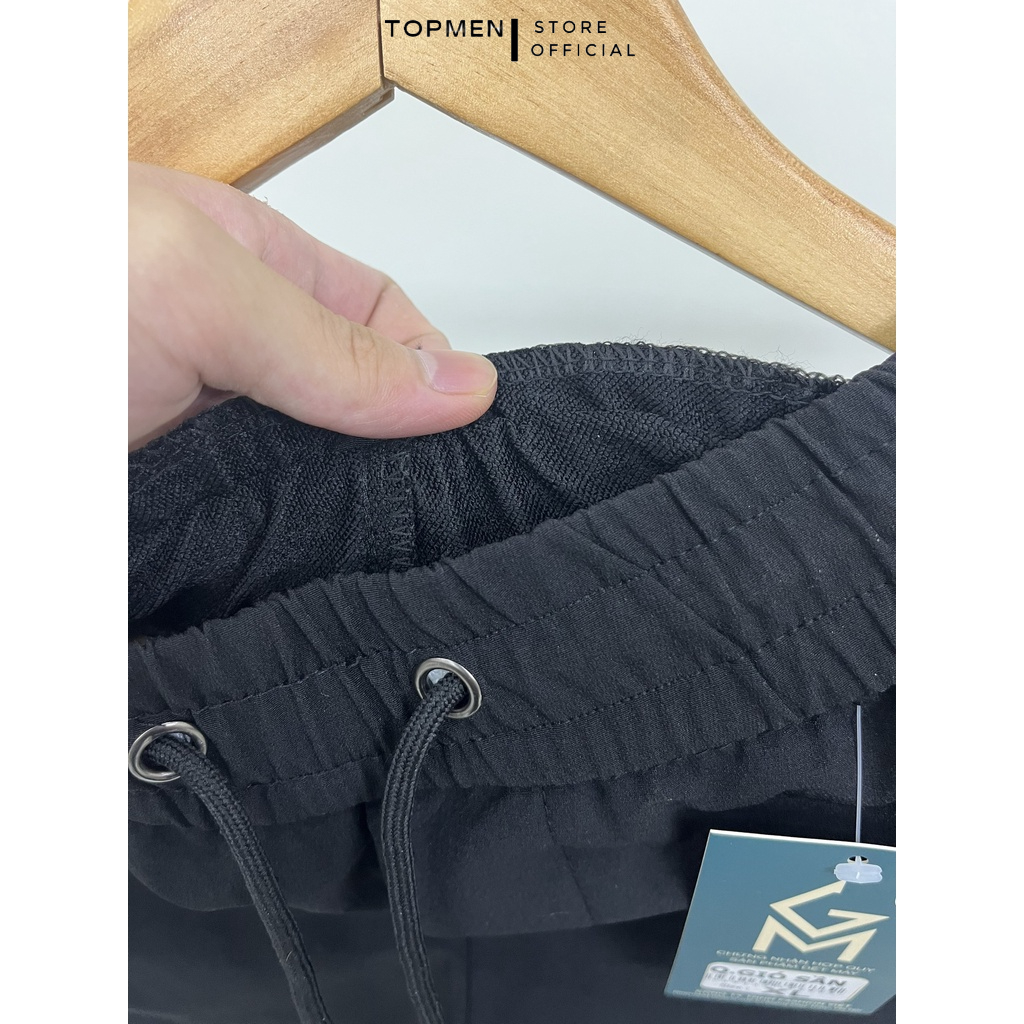 Quần jogger gió sần TOPMEN lót vải ống bo, co giãn 4 chiều chống nhăn