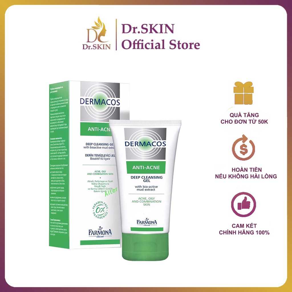 [Chính Hãng] Sữa rửa mặt Demacos (150ml) - Sữa rửa mặt sạch sâu, Ngừa mụn, Dưỡng ẩm da