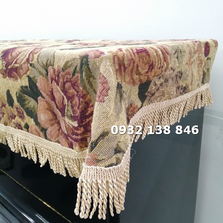Khăn phủ đàn Piano cơ mẫu hoa cổ điển phong cách hiện đại