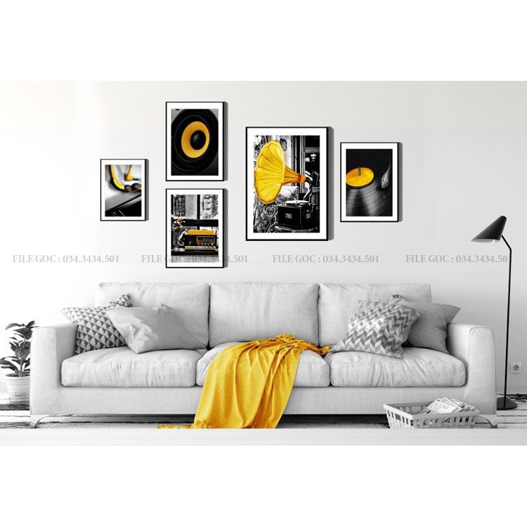 TRANH BỘ 5 TREO TƯỜNG CỠ ĐẠI - PHONG CÁCH BẮC ÂU- GIÁ RẺ - MELYHOME- TB51809FMX100