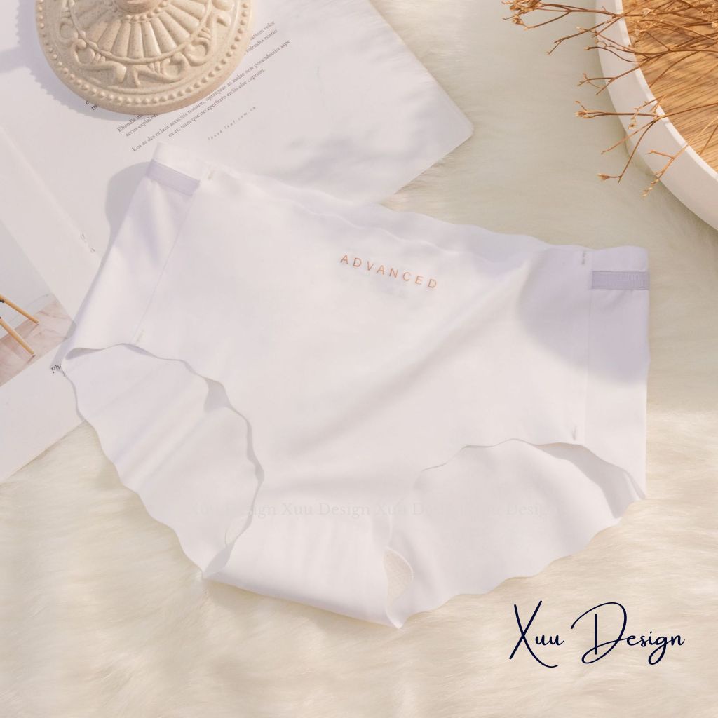 Quần lót nữ vải cotton gân tăm co dãn, không đường may viền lượn sóng tông màu nhẹ nhàng - Wexuu Design  QC127