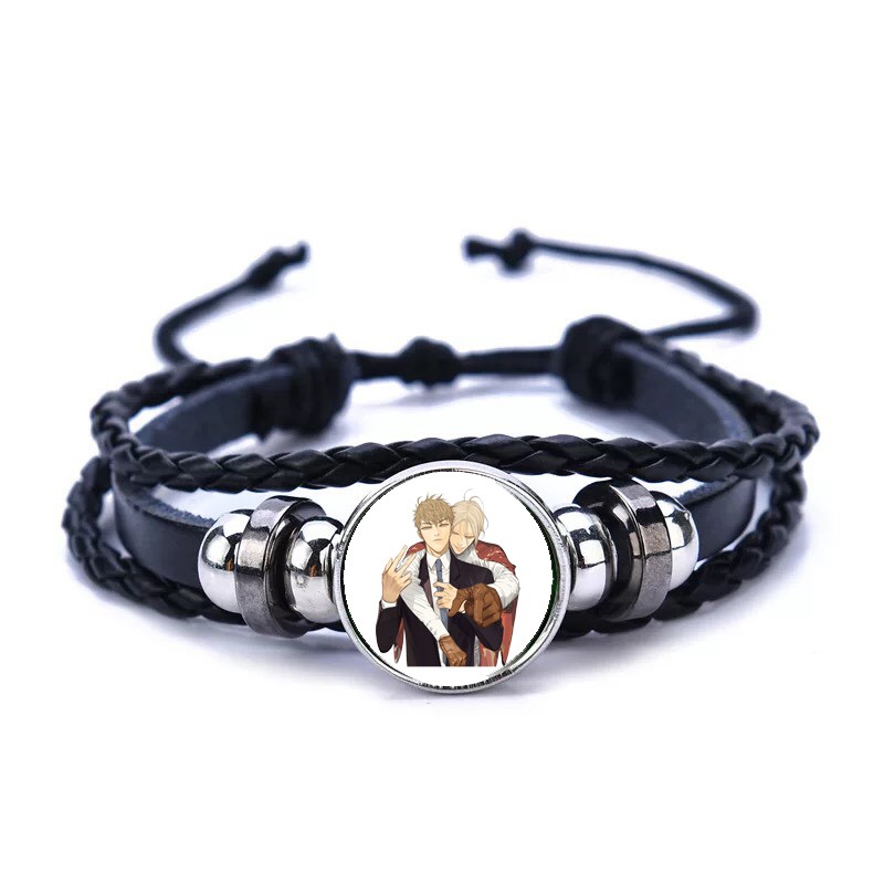 Vòng tay da lộn in hình 19 DAYS anime chibi manhua phụ kiện trang sức xinh xắn quà tặng độc đáo