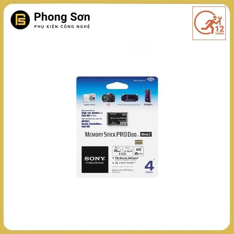 Thẻ nhớ Memory Stick PRO Duo 4GB Sony ,Bảo hành 60 tháng