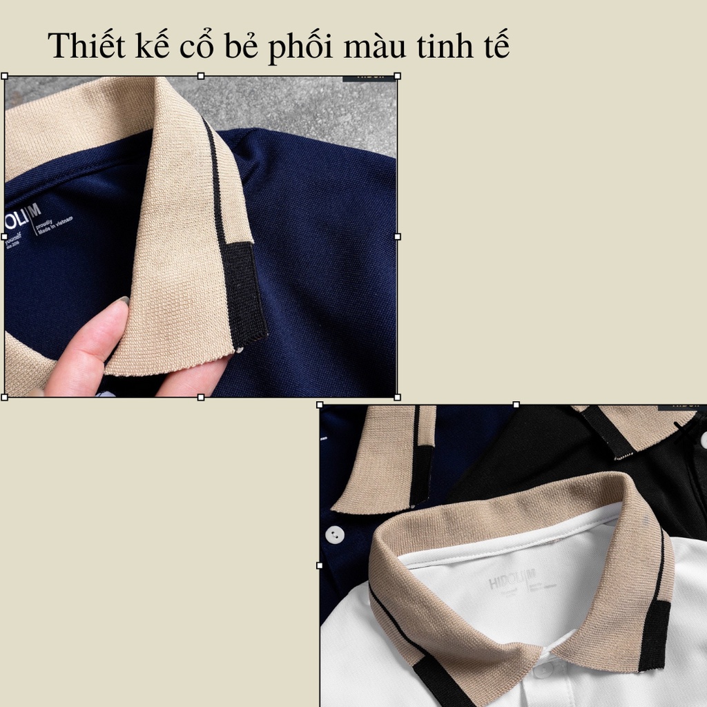 Áo polo namXẢ SỐCáo polo nam cổ bẻ thêu gấu HOT TREND 2022 chất da cá CAO CẤP