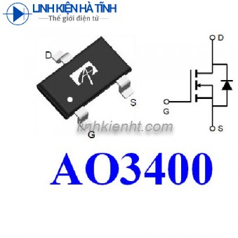 túi 10 con linh kiện MOSFET kênh N AO3400 3400 A09T SOT-23 5.8A 30V mới