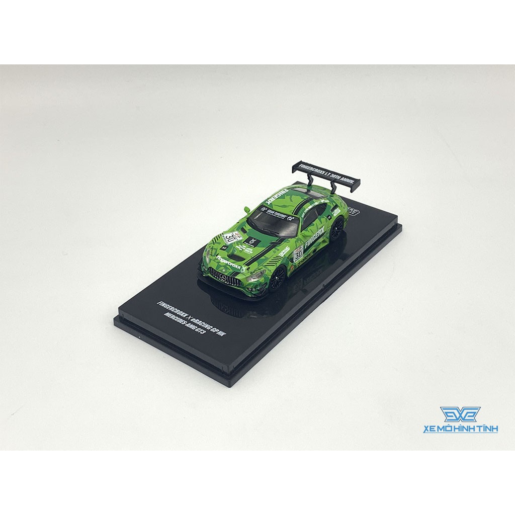 Xe Mô Hình Mercedes- AMG GT3 eRacing GP Hong Kong Season 1 1:64 Tarmac Works ( Xanh )