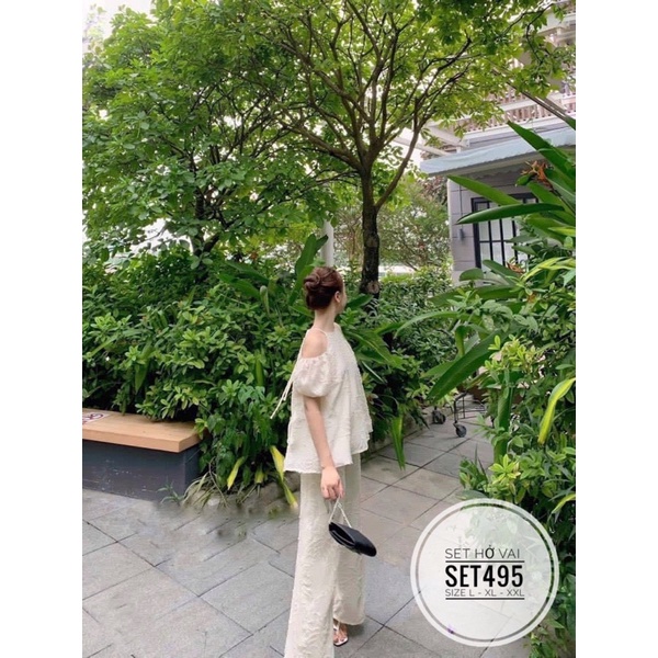 [ CHUBBY BIGSIZE ] Set áo cổ yếm + quần từ 55-90kg