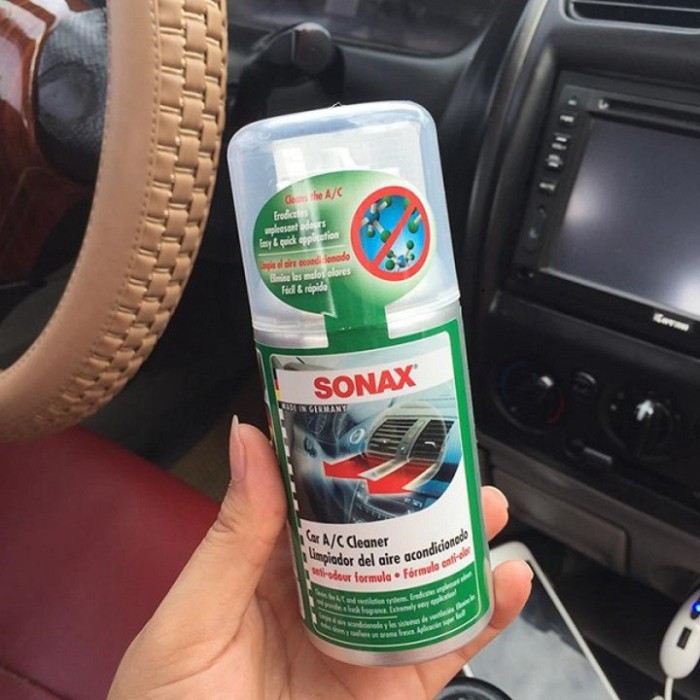 Chai khử mùi, diệt khuẩn làm sạch dàn lạnh xe hơi Sonax - 323100 - HÀNG CHÍNH HÃNG