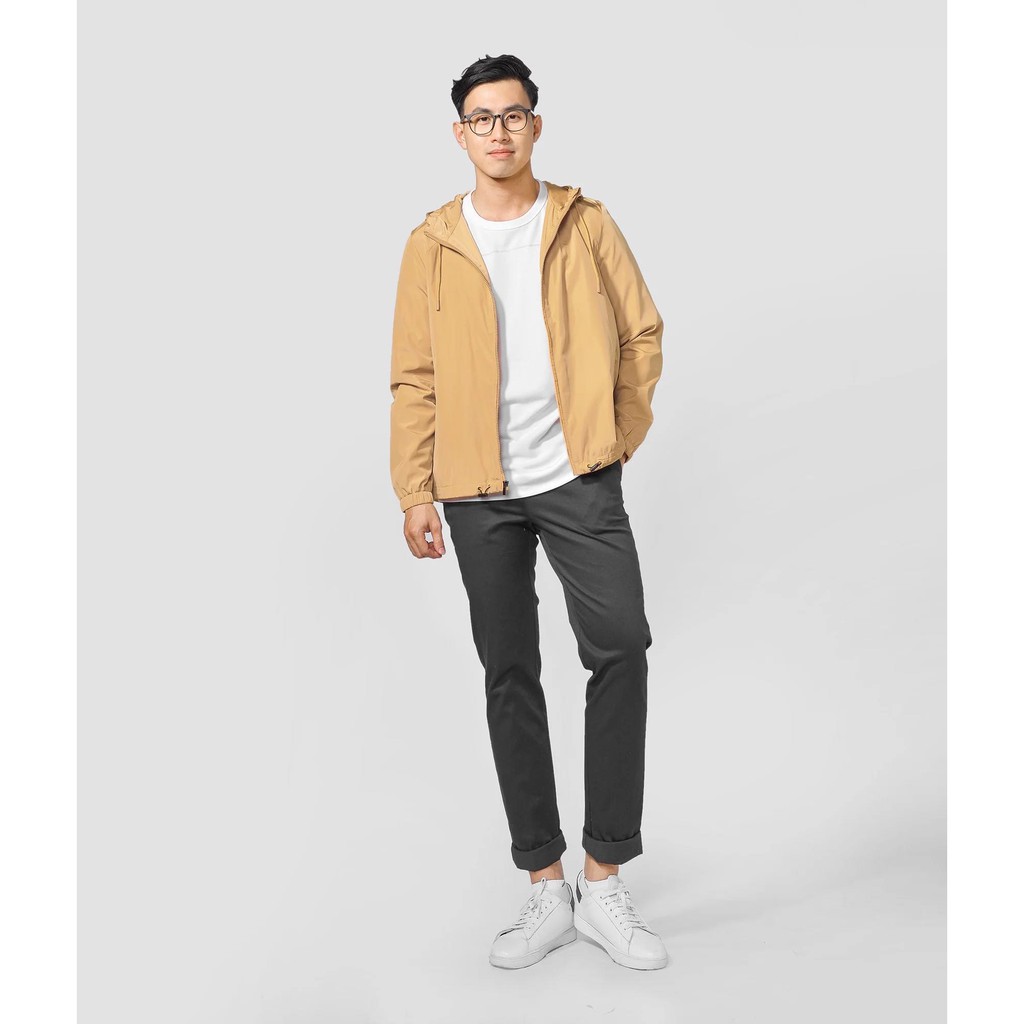 Áo khoác gió ROUTINE trơn có ly sau chất liệu tốt - 10F20WJA007 shop LA STORE