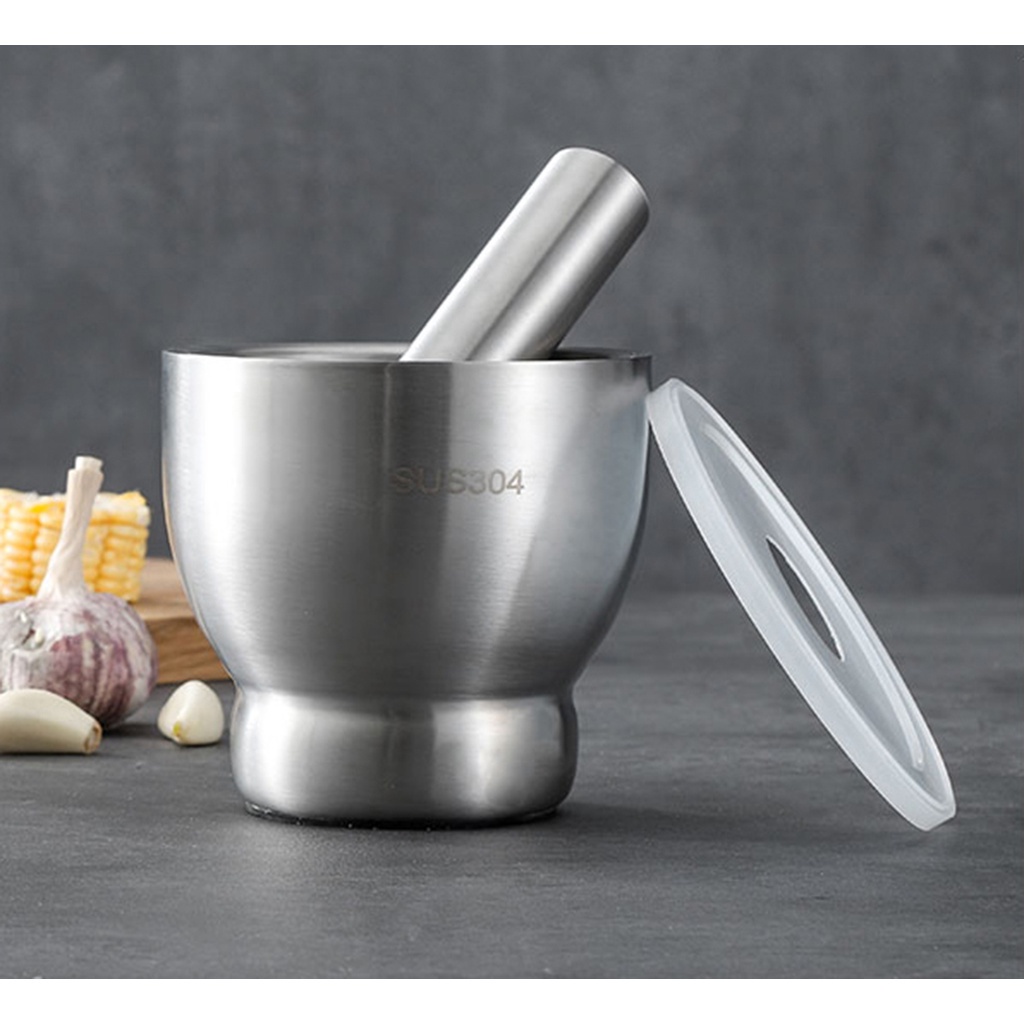 Bộ cối chày inox 304 cao cấp chống nấm mốc độc hại