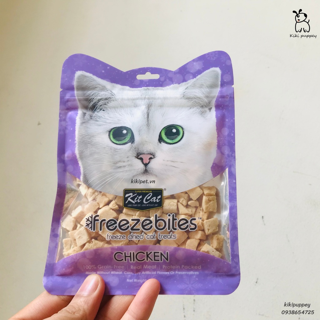 Treat sấy cho mèo, Snack sấy khô cho mèo Kitcat Snack Freeze Bites