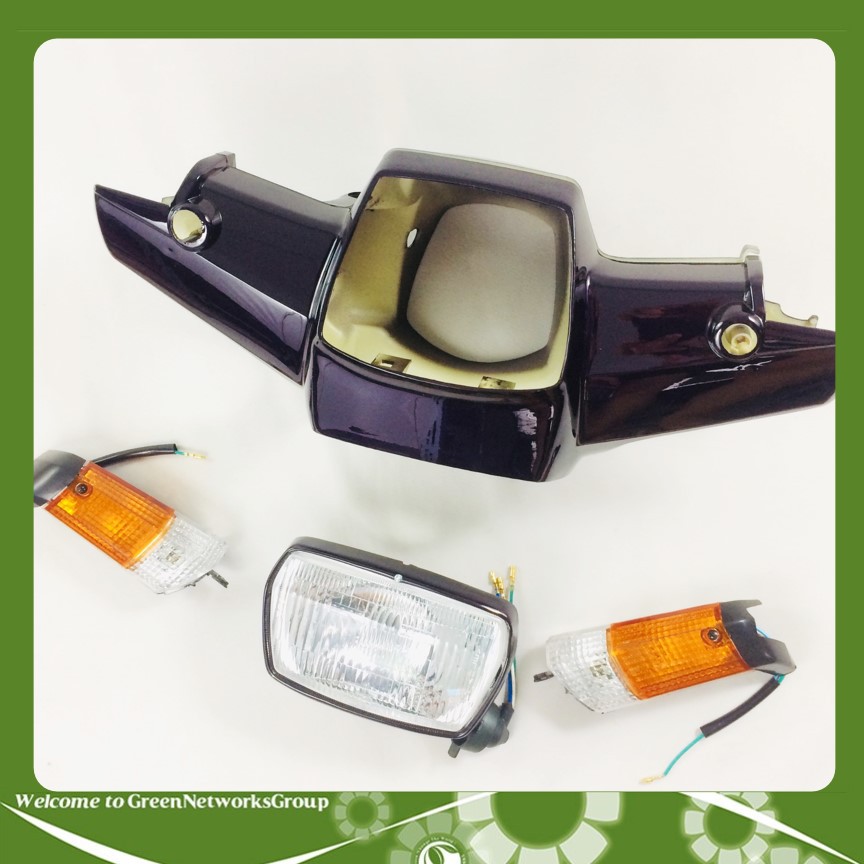 Bộ đầu đèn xe Ream đầu bằng có xi nhan 2 bên Greennetworks