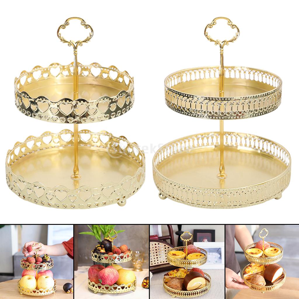 Khay Đựng Nước Hoa / Đồ Ăn Vặt 2 Tầng Rỗng Trang Trí Phòng Tắm Quầy Barer Bắc Âu