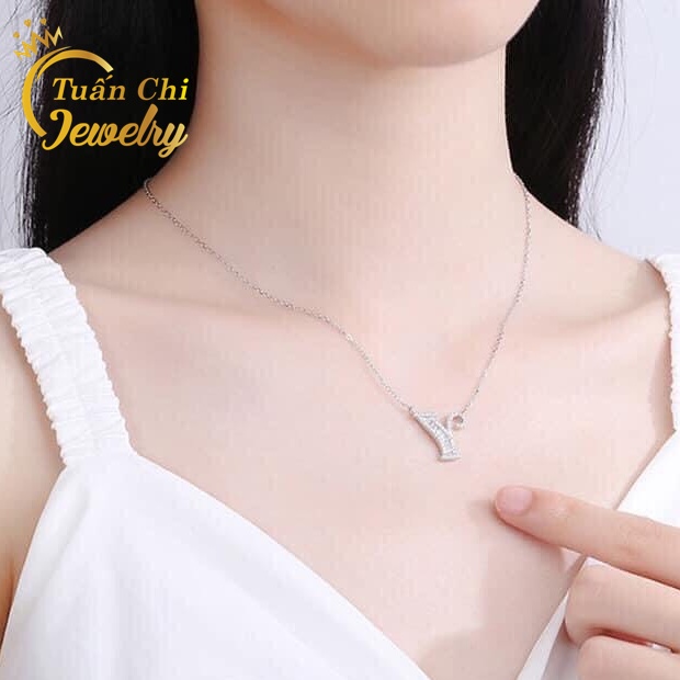 ♥MẪU HOT♥ Vòng Cổ Nữ, Mặt Dây Chuyền Bạc Kiểu Chữ Cái Theo Tên Cực Xinh Và Ý Nghĩa