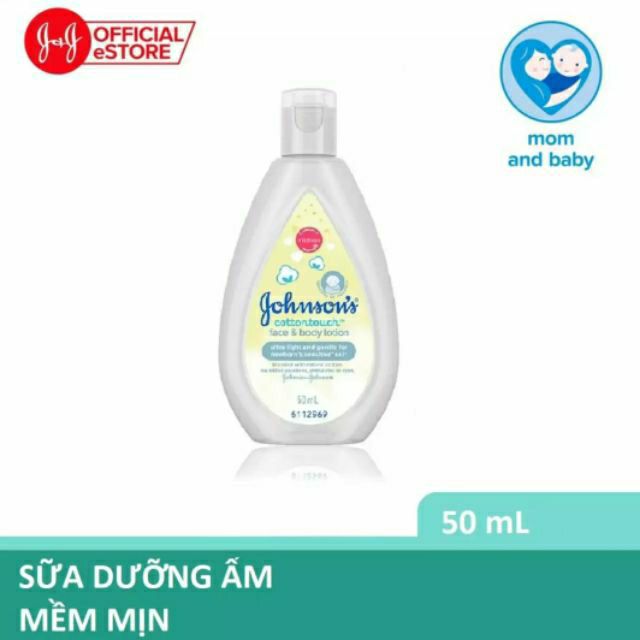 Sữa dưỡng ẩm Johnson's Baby Cotton Touch mềm mịn 50ml cho bé