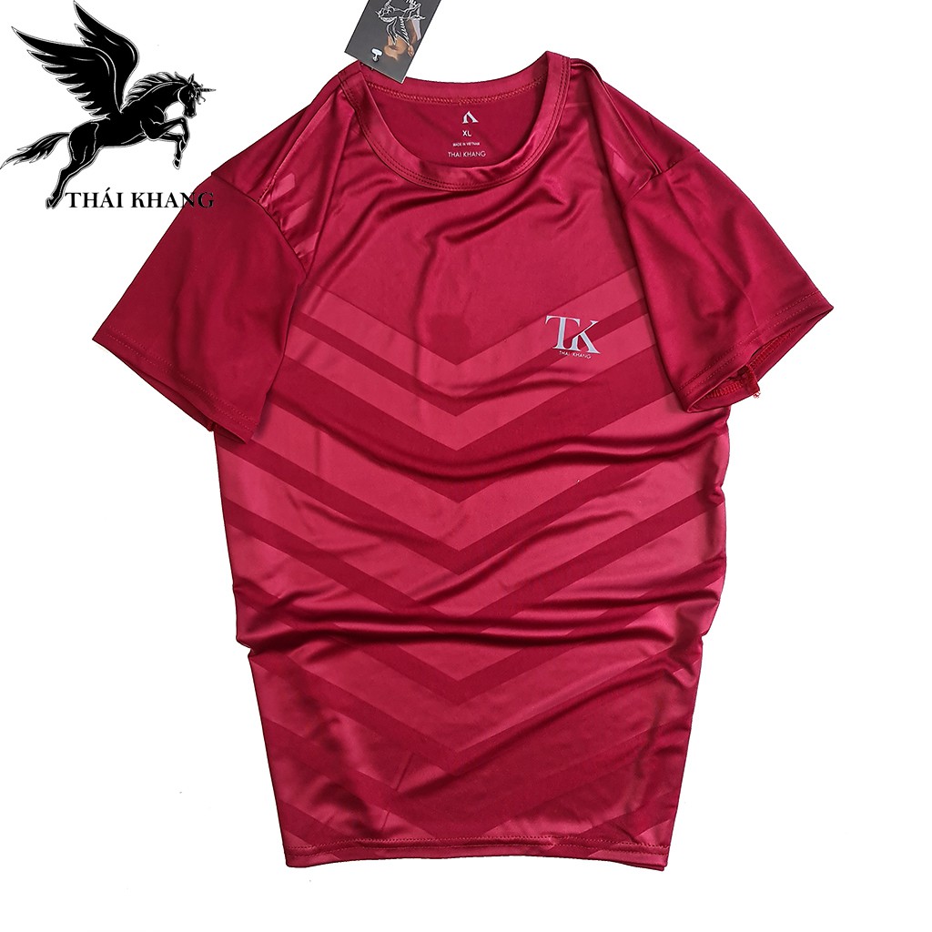 Áo thun thể thao nam cổ tròn THUN LẠNH co dãn 4 chiều loại áo thể thao nam vân dập TT1 | BigBuy360 - bigbuy360.vn