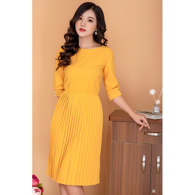 ĐẦM XẾP LY CAO CẤP K491 , K492 - Thời trang Minion (Hàng may thiết kế ,ảnh thật shop tự chụp)