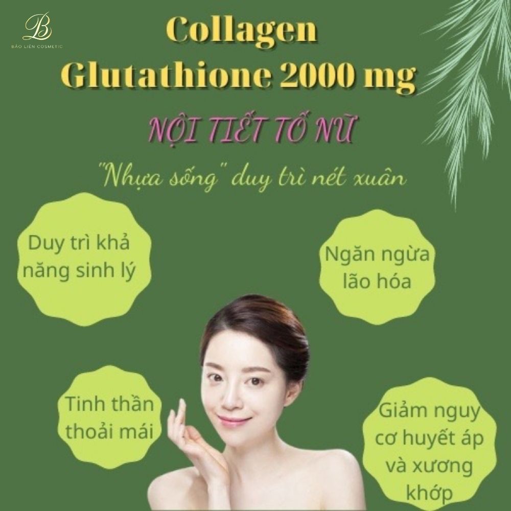Viên Uống Trắng Da GLUTATHIONE 2000MG,viên uống đẹp da,trắng da mờ nám