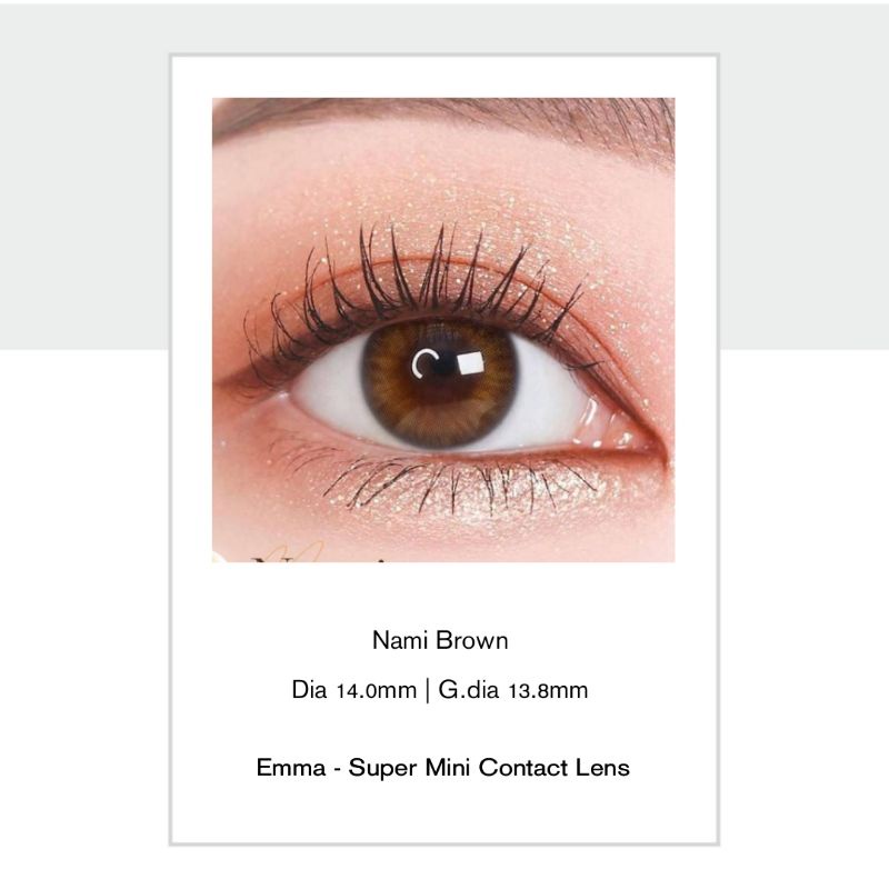 🌸 Kính Áp Tròng Nami brown - Kính áp tròng màu nâu tây tự nhiên / Emma Super Mini Contact Lens 🌸