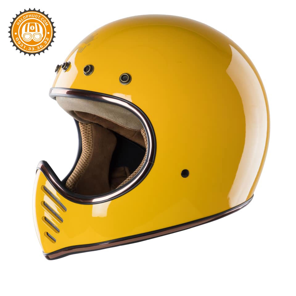 Mũ bảo hiểm Fullface Royal H1 Vàng Cam cao cấp (Đủ màu)