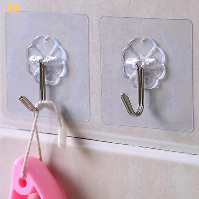 1 Móc Treo Đồ Dùng Nhà Tắm / Nhà Bếp Trong Suốt Có Giác Hút Chắc Chắn Tiện Dụng