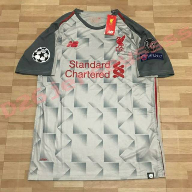 Áo Thun Tay Ngắn In Chữ Liverpool 3rd Away Jersey 2018 / 2019