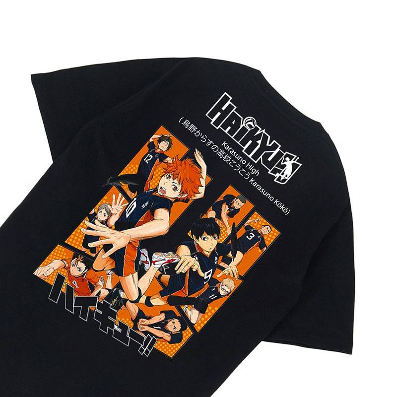 Áo Thun Tay Ngắn Cổ Tròn In Họa Tiết Anime Thời Trang Đường Phố Cho Cặp Đôi