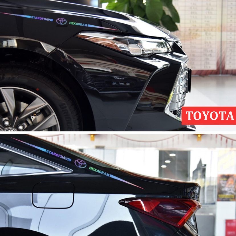 Miếng dán logo 65cm phản quang nhiều màu sắc chống trầy xước trang trí cửa xe hơi