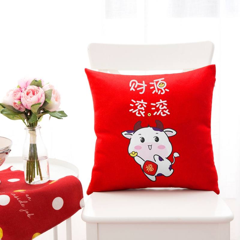 1 Vỏ Gối Sofa In Hình Hoạt Hình Phong Cách Trung Hoa