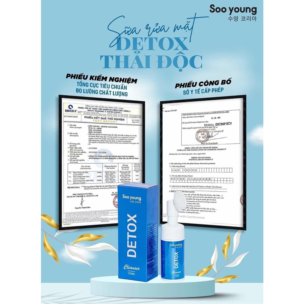 [Chính hãng] Sữa Rửa Mặt Detox Cleanser Soo Young - Mỹ Phẩm Soo Young Korea