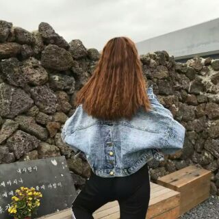 [ Order]  áo khoác jeans ulzzang ( ảnh thật đằng sau)