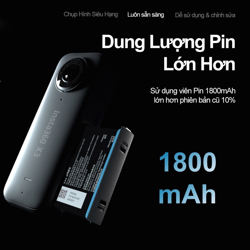 Máy Quay 360 độ Camera 360 Insta360 X3 - Hàng Chính Hãng