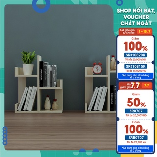 Kệ sách để bàn mini bằng gỗ dùng cho văn phòng, để bàn cho học cho bé.