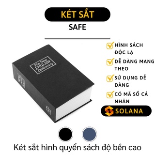 [GIÁ SỈ] Két Sắt Mini - Két Sắt Hình Quyển Sách Giữ Tiền Thiết Kế Sáng Tạo Dùng Chìa Khóa 3731