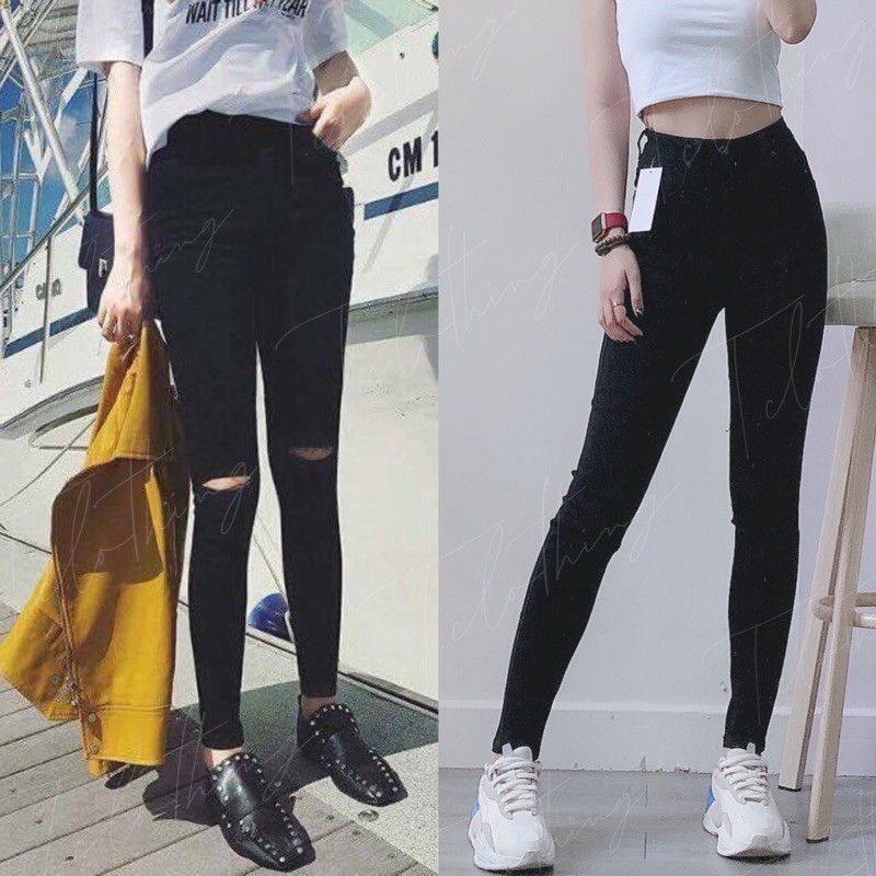 Quần Skinny Jean đen 9 tấc [ẢNH CHÍNH CHỦ] | BigBuy360 - bigbuy360.vn