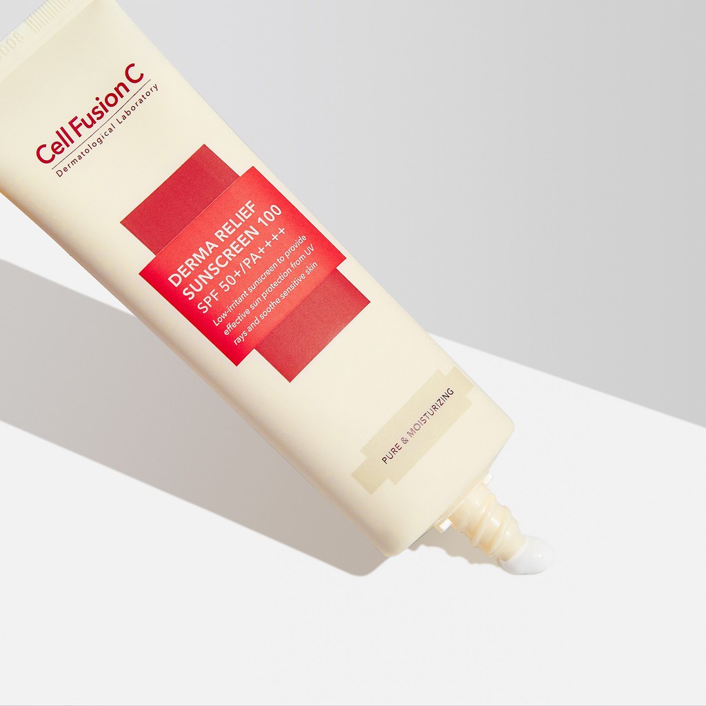 Kem chống nắng Cell Fusion C Derma Relief Suncreen 100 SPF50+ PA+++TẶNG mặt nạ Sexylook (Nhập khẩu)