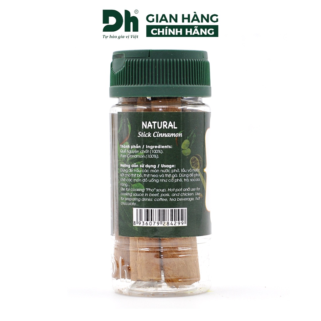 Quế cây nguyên chất Natural DH Foods chế biến thực phẩm 20gr