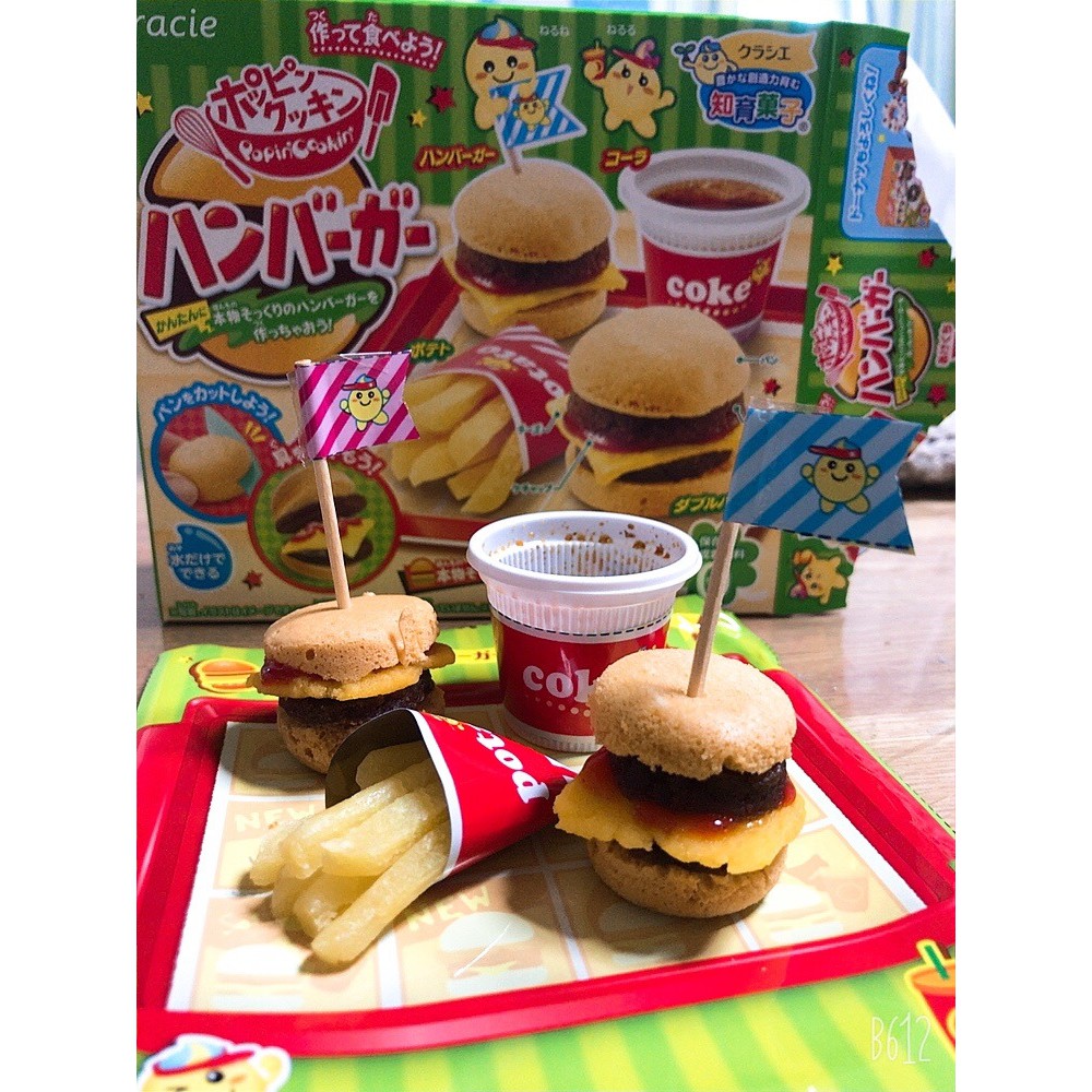 Popin Cookin Bộ làm Bánh Kẹp Hamburger - Đồ Chơi Nấu Ăn Tự Làm Bánh Hamburger Nhật Bản