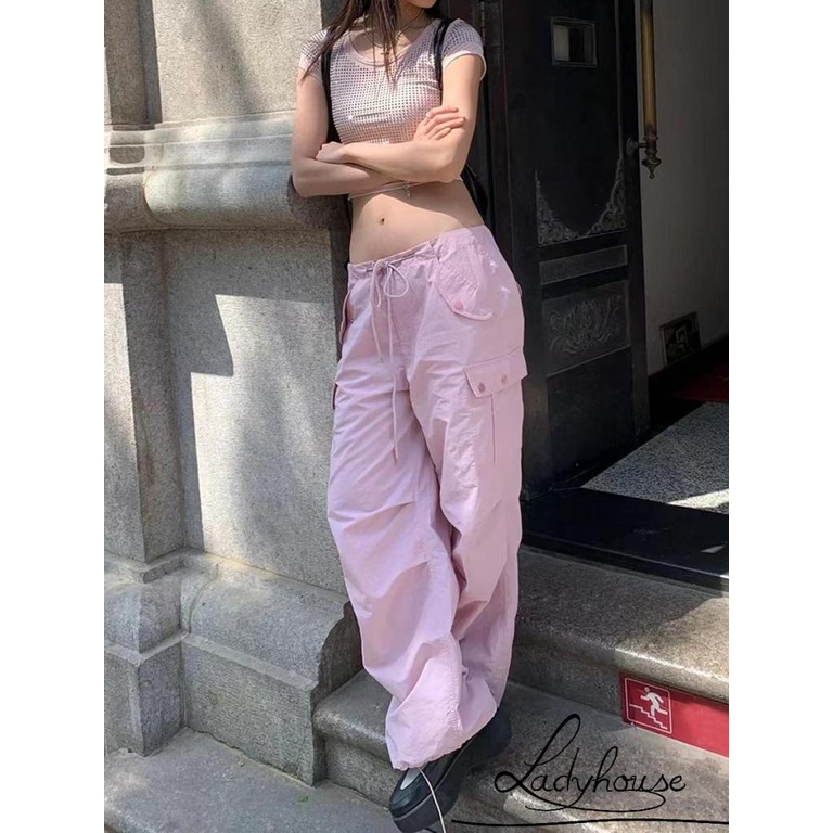 Quần ống rộng Màu Sắc Đơn Giản Thời Trang Cho Nữ