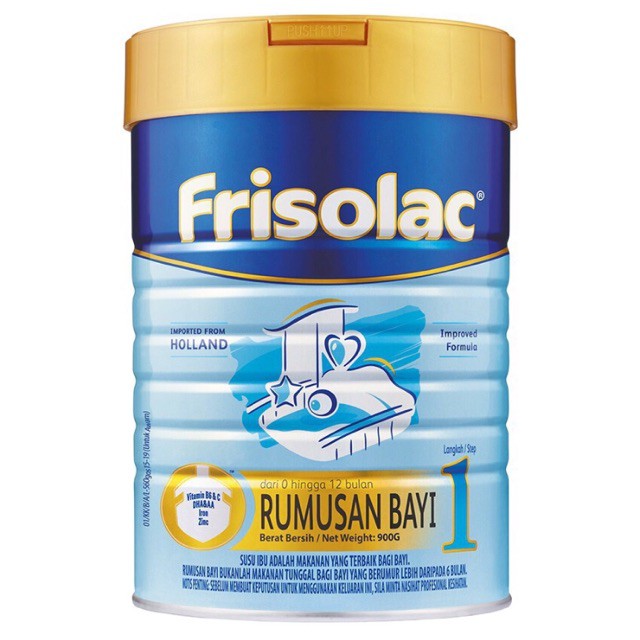 Sữa Frisolac Gold số 1 - 900g (0-6 tháng)[HÀNG MỚI]