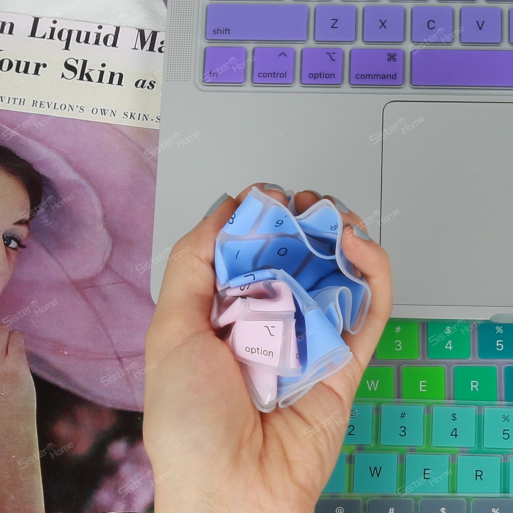 Nắp bàn phím Silicon cho Macbook Air Pro 12 13.3 15.4 16 inch A2338 A2337 A1502 A1708