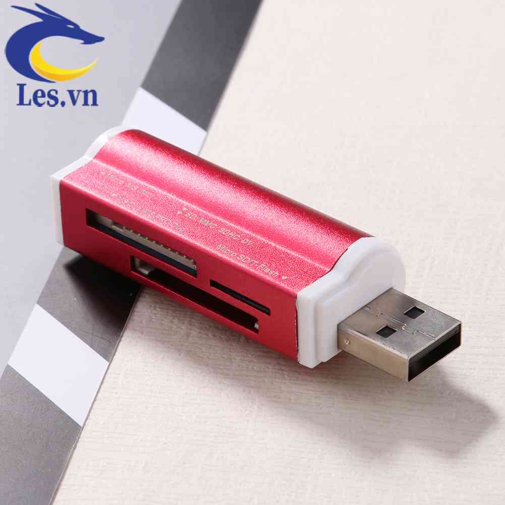 Đầu Đọc Thẻ Nhớ Đa Năng 4 Trong 1 Usb 2.0 Cho SDHC / Mini SDHC / SD / MMC / TF Card / MS