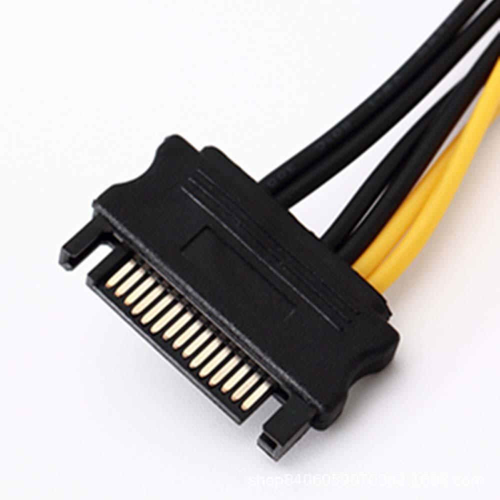 Dây Cáp Nguồn Đồ Họa 15pin Sata Chuyển Đổi 8pin (6 + 2) Pci-E 15-pin Sang 8 Pin Pc Server 15pin Sata Male Sang 8pin (6) Pci-E 2 +