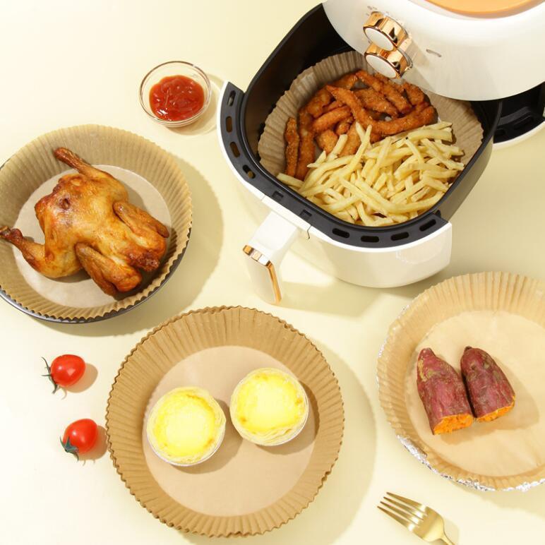 Set 50 giấy nến lót nồi chiên không dầu, chống thấm nước,chống dính, chống dầu mỡ, chịu nhiệt độ cao