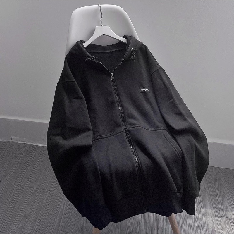 Áo khoác nỉ zip NOAZH xám trắng ảnh thật unisex SSSTore ( nam nữ mặc đều được)