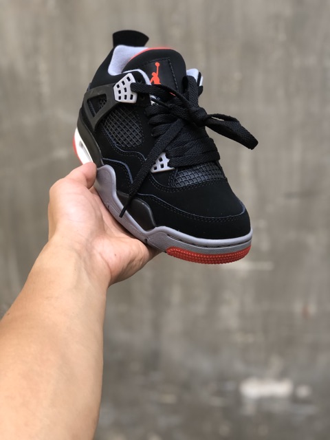 Giày sneaker JD4  đen viền đỏ phiên bản cao cấp