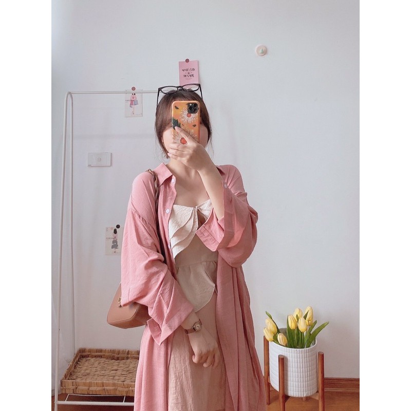 Váy sơ mi đũi (ib chọn màu ) | BigBuy360 - bigbuy360.vn